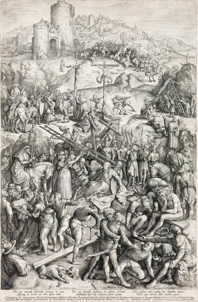 JACOB MATHAM (after Dürer) Large Procession to Calvary